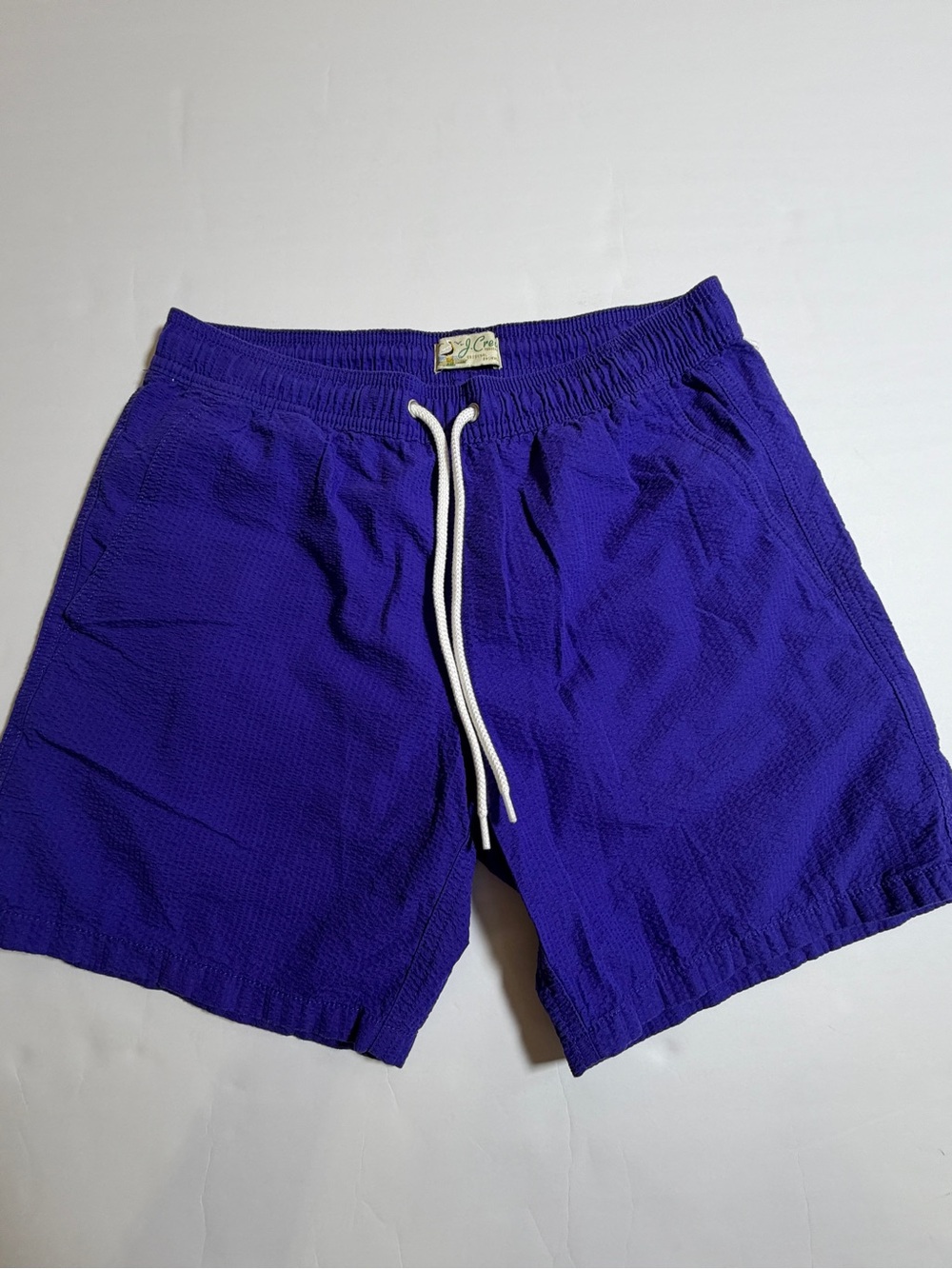 J. Crew Swim Royal Purple Drawstring Shorts with White Cord